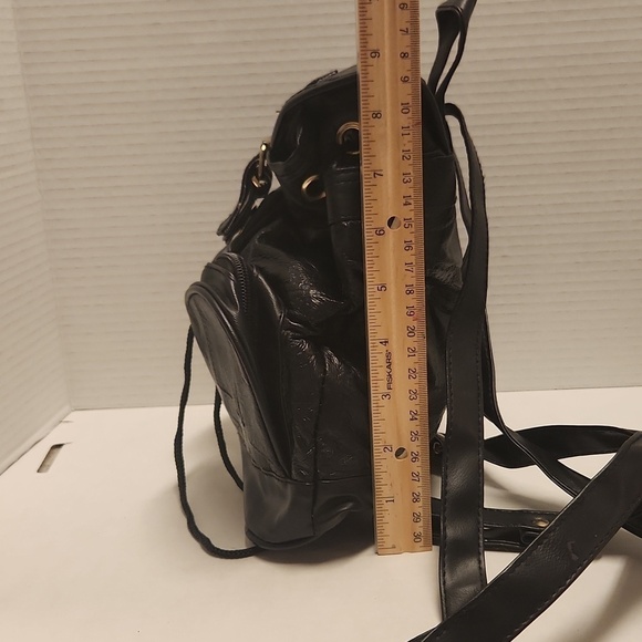Backpack mini purse guine leather body simulated trim main image 4